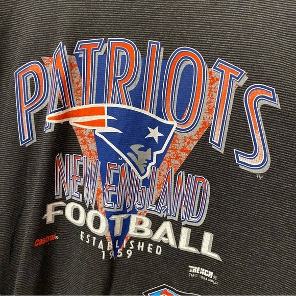 Vintage Single Stitch New England Patriots Rare Shirt Trench ultra USA 1994 75 - Picture 3 of 13